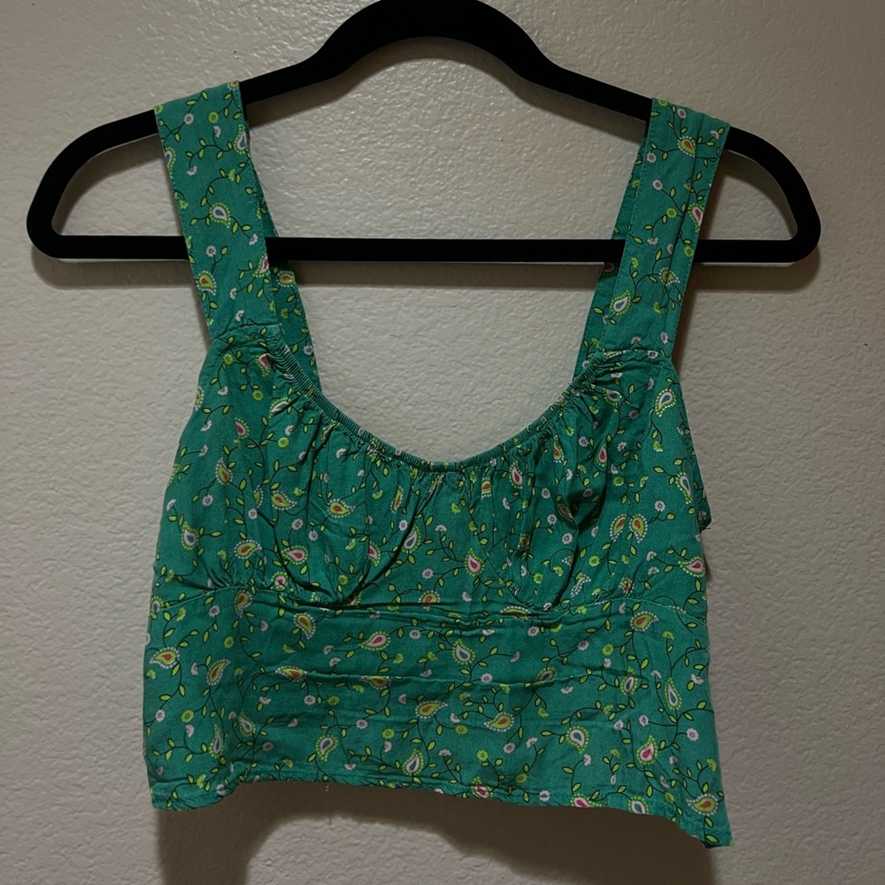 Cute green crop top